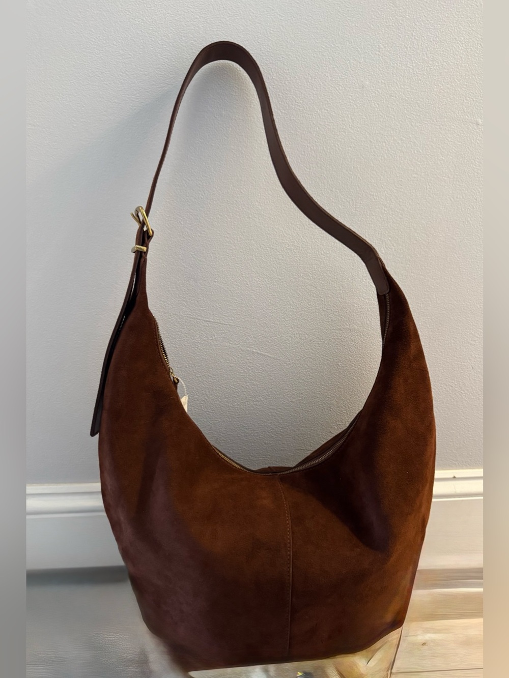 Madewell  Suede Essentials Slouch Hobo Bag NEW - Picture 7 of 16